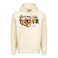 Sandshell christmas teacher Premium Hoodie - LillyAllenDesigns