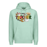 Seafoam christmas teacher Premium Hoodie - LillyAllenDesigns