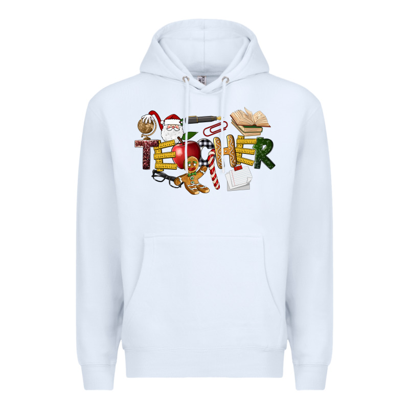 Christmas Teacher Premium Hoodie by LillyAllenDesigns | Teevron