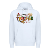 White christmas teacher Premium Hoodie - LillyAllenDesigns