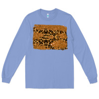 Colony Blue leopard glitter background Long Sleeve Tee - RanaPortraitStore