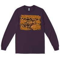 Plum leopard glitter background Long Sleeve Tee - RanaPortraitStore