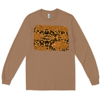 Toasted Coconut leopard glitter background Long Sleeve Tee - RanaPortraitStore