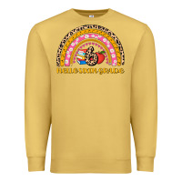 Antique Gold back to school rainbow hello sixth grade Premium Sweatshirt - AdoDesignShop