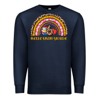 Navy back to school rainbow hello sixth grade Premium Sweatshirt - AdoDesignShop