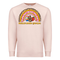Pale Pink back to school rainbow hello sixth grade Premium Sweatshirt - AdoDesignShop