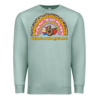 Seafoam back to school rainbow hello sixth grade Premium Sweatshirt - AdoDesignShop