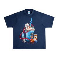 Navy Nurse frappe coffee Urban Heavy Tee - FaDigitalArtStudio