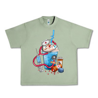 Oil Green Nurse frappe coffee Urban Heavy Tee - FaDigitalArtStudio