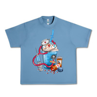 Pebble Blue Nurse frappe coffee Urban Heavy Tee - FaDigitalArtStudio