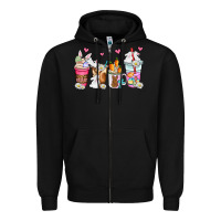 Black easter coffee cups Zipper Hoodie - AdoDesignShop