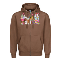 Chestnut easter coffee cups Zipper Hoodie - AdoDesignShop