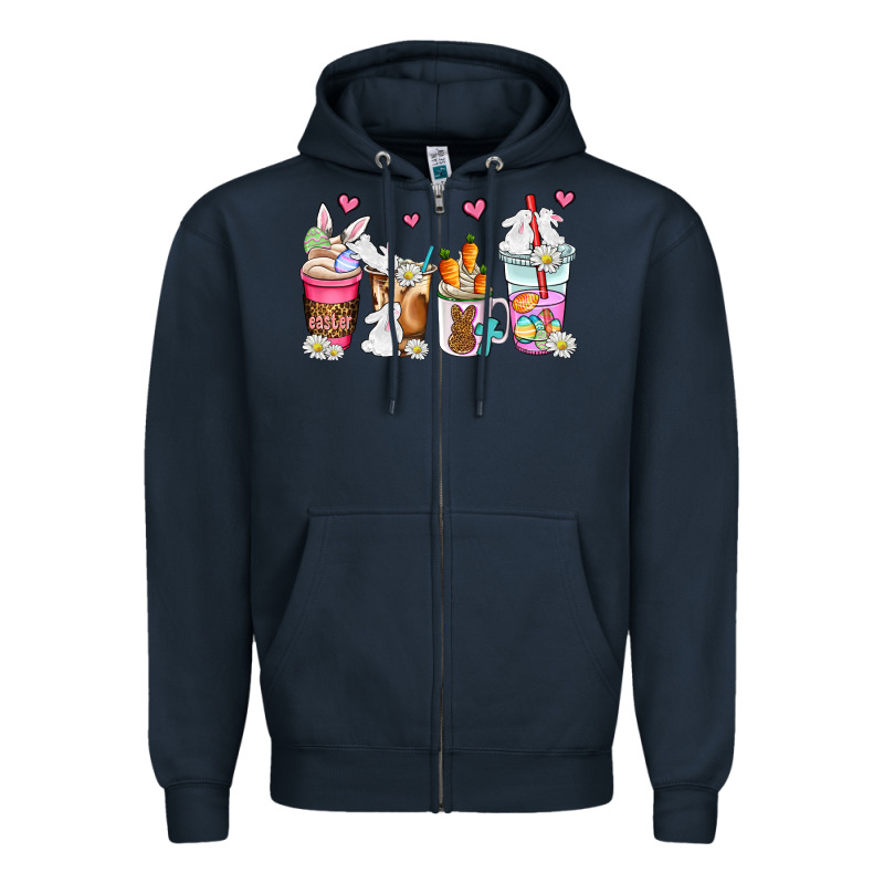 Easter Coffee Cups Zipper Hoodie by AdoDesignShop | Teevron