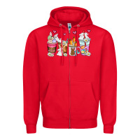 Red easter coffee cups Zipper Hoodie - AdoDesignShop