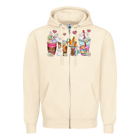 Sandshell easter coffee cups Zipper Hoodie - AdoDesignShop