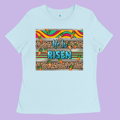 He Is Risen Tumbler Easter Day Ladies Tee Designed By Howdyjamesfarm