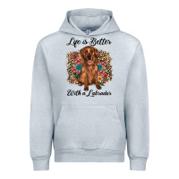 Heather Grey life is better with a labrador Urban Hoodie - JahusDesignShop