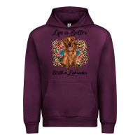 Mauve Wine life is better with a labrador Urban Hoodie - JahusDesignShop