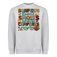 Heather Grey bonfires flannels smores Heavyweight Sweatshirt - AdoDesignShop