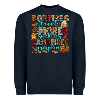 Navy bonfires flannels smores Heavyweight Sweatshirt - AdoDesignShop