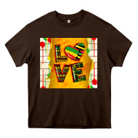 Chocolate Brown juneteenth love Heavy Core Tee - TumblerDesignByShophia