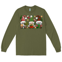 Army Green Christmas Gnomes Long Sleeve Tee - BundleAndBundleShop