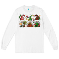 White Christmas Gnomes Long Sleeve Tee - BundleAndBundleShop