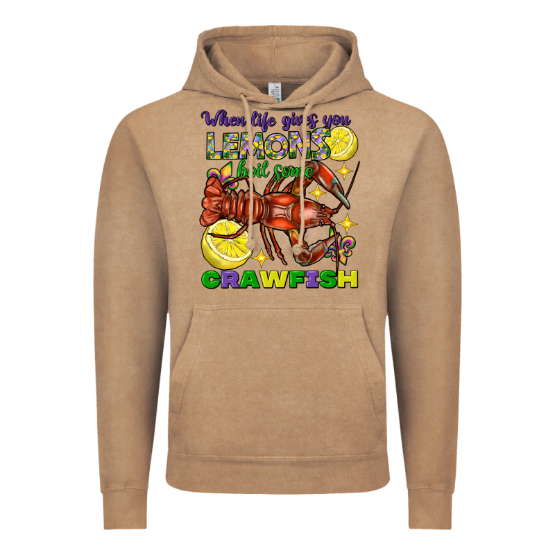 When Life Gives You Lemons Boil Some Crawfish Mardi Gras Vintage Hoodie by FaDigitalArtStudio | Teevron