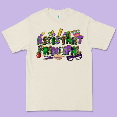 Assistant Principal Mardi Gras Premium Tee Designed By Cowgirlartshop