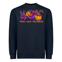 Navy peace love halloween Heavyweight Sweatshirt - AdoDesignShop