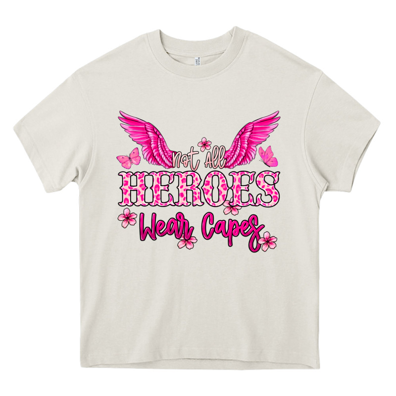 Not All Heroes Wear Capes Cancer Awareness Heavy Core Tee by HowdyJamesFarm | Teevron