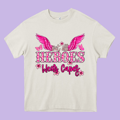 Not All Heroes Wear Capes Cancer Awareness Heavy Core Tee Designed By Howdyjamesfarm