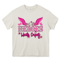 Cream Not all heroes wear capes Cancer Awareness Heavy Core Tee - HowdyJamesFarm