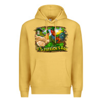 Antique Gold It's St. Patrick's Day Rooster And Chicken Premium Hoodie - RanaPortraitStore