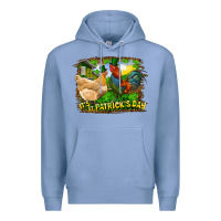 Colony Blue It's St. Patrick's Day Rooster And Chicken Premium Hoodie - RanaPortraitStore