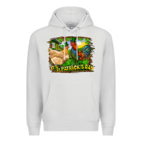 Dove Grey It's St. Patrick's Day Rooster And Chicken Premium Hoodie - RanaPortraitStore