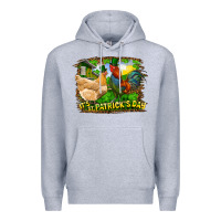 Heather Grey It's St. Patrick's Day Rooster And Chicken Premium Hoodie - RanaPortraitStore