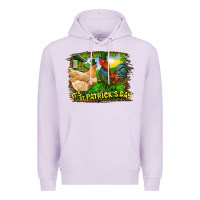 Lilac It's St. Patrick's Day Rooster And Chicken Premium Hoodie - RanaPortraitStore