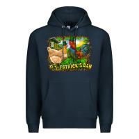 Navy It's St. Patrick's Day Rooster And Chicken Premium Hoodie - RanaPortraitStore