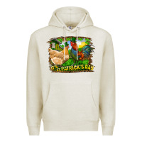 Oatmeal Heather It's St. Patrick's Day Rooster And Chicken Premium Hoodie - RanaPortraitStore