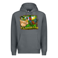 Rock It's St. Patrick's Day Rooster And Chicken Premium Hoodie - RanaPortraitStore