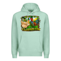 Seafoam It's St. Patrick's Day Rooster And Chicken Premium Hoodie - RanaPortraitStore