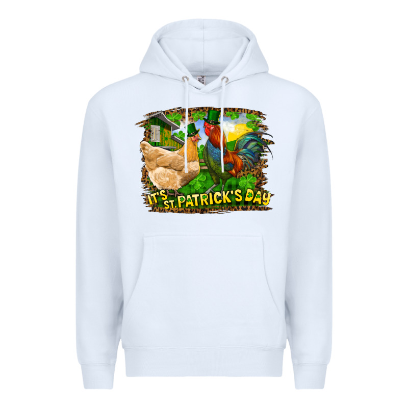 It's St. Patrick's Day Rooster And Chicken Premium Hoodie by RanaPortraitStore | Teevron