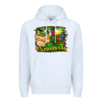 White It's St. Patrick's Day Rooster And Chicken Premium Hoodie - RanaPortraitStore