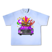 Grape Ice Mardi Gras Truck Leopard Mask Urban Heavy Tee - FaDigitalArtStudio