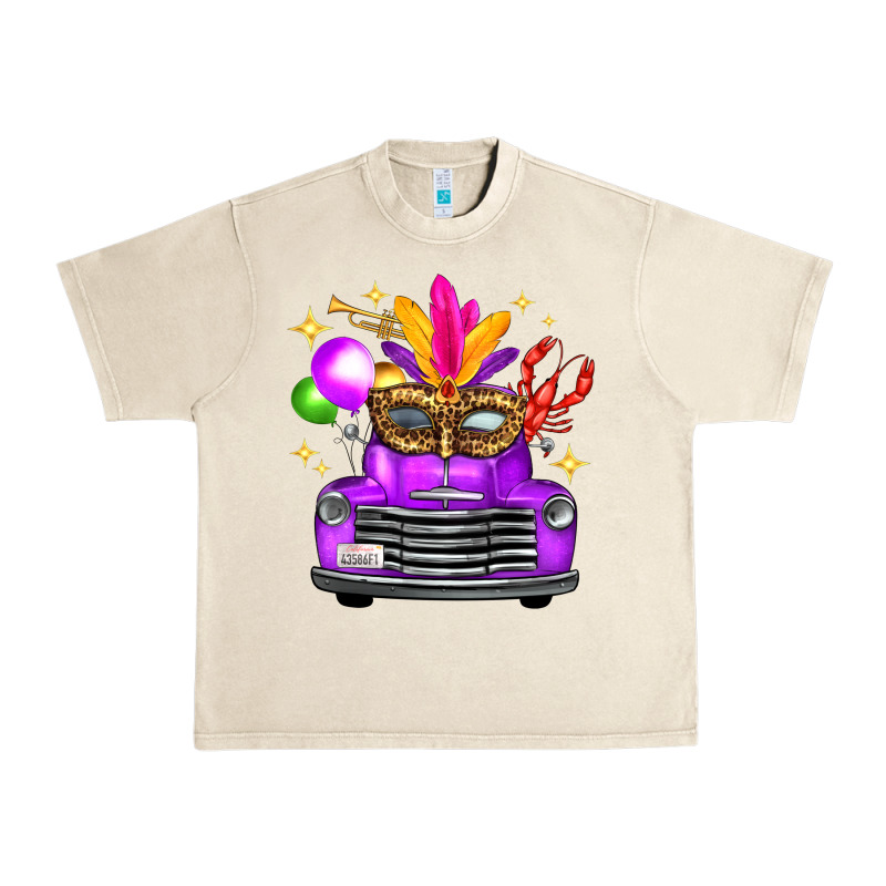 Mardi Gras Truck Leopard Mask Urban Heavy Tee by FaDigitalArtStudio | Teevron
