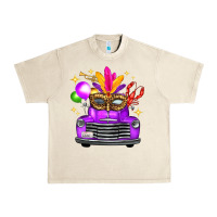 Sandshell Mardi Gras Truck Leopard Mask Urban Heavy Tee - FaDigitalArtStudio