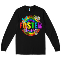 Black Foster Love Pride Lgbtq Long Sleeve Tee - BundleAndBundleShop