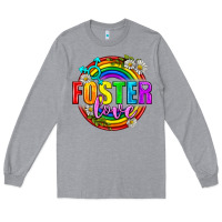 Heather Grey Foster Love Pride Lgbtq Long Sleeve Tee - BundleAndBundleShop