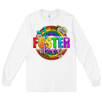 White Foster Love Pride Lgbtq Long Sleeve Tee - BundleAndBundleShop